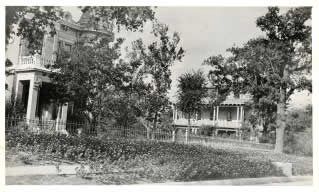 Photo: at left is Houghton House, right is Hunnicutt House