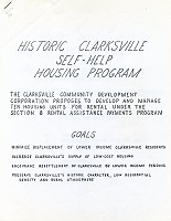 Historic Clarksville Self-Help Housing Program